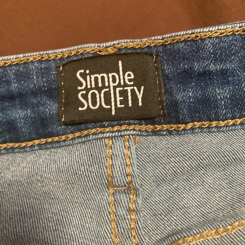 Simple society ripped bluejeans skinny